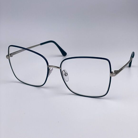 SALE! NEW TOM FORD FT5613-B 098 Butterfly Blue Block Metal Women Eyeglasses main image 13